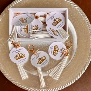 Personalized Quinceañera Keychain Favors: Baptism, First Communion, Wedding