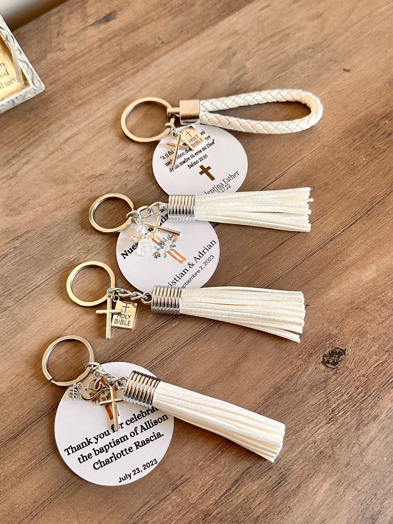 15 Pcs Keychains, First Communion, Baptism Favors, Christmas ...