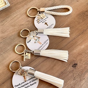 15 pcs porte-clés, Première communion, Cadeaux de baptême, Noël, Quinceañera recuerdos, Cadeaux de mariage, Baptême, Souvenir