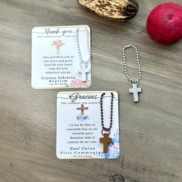 Cross favors for baptism, first communion, christening, recuerdos de bautizo, primera comunión, recuerdos de cruz, llaveros, Keychain