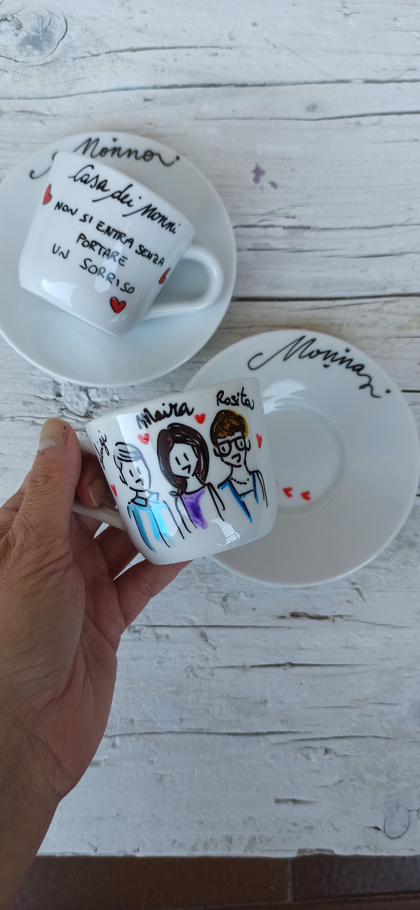 Tazza Regalo Per Nonna E Nonno - Set Da Caffè Personalizzato Con Scritta 'Migliori Del Mondo' - Tazza In Ceramica Effetto Marmo 400 Ml Con Coperchio E Cucchiaio Dorato - 4