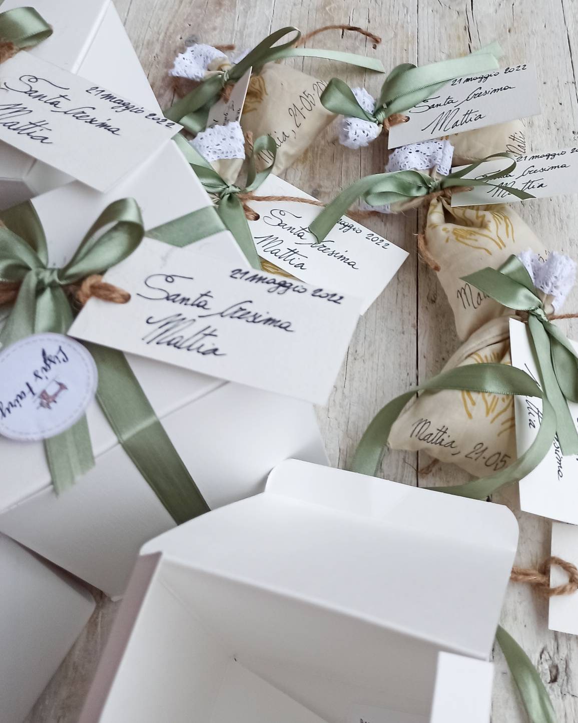 Segnaposto Battesimo Candela Hervit Con Cuore Strass - Bomboniera Matrimonio E Battesimi Candela Cerimonia Matrimonio - Foto 9