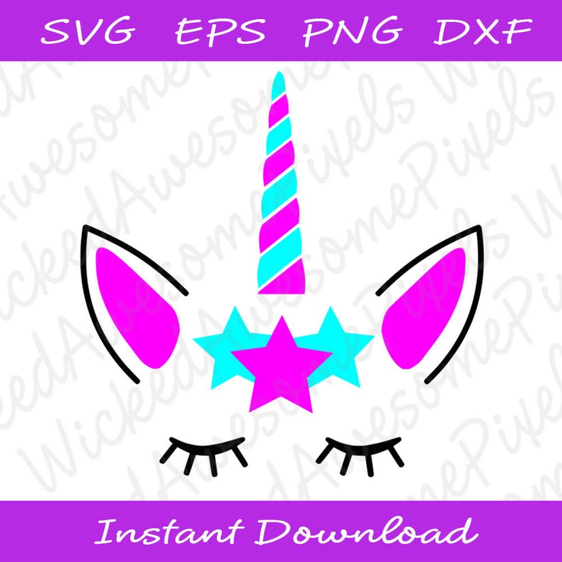 Star Unicorn Svg Starry Unicorn Head Svg Unicorn With Stars - Etsy