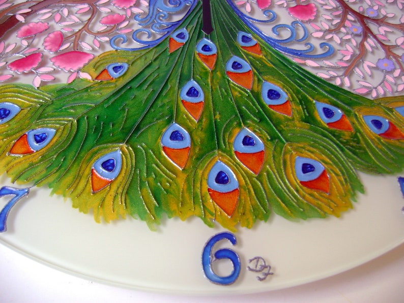 Peacock Wall Clock Vintage Style Bird Home Decoration Unique Etsy