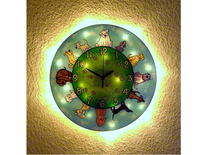 nursery clock night light