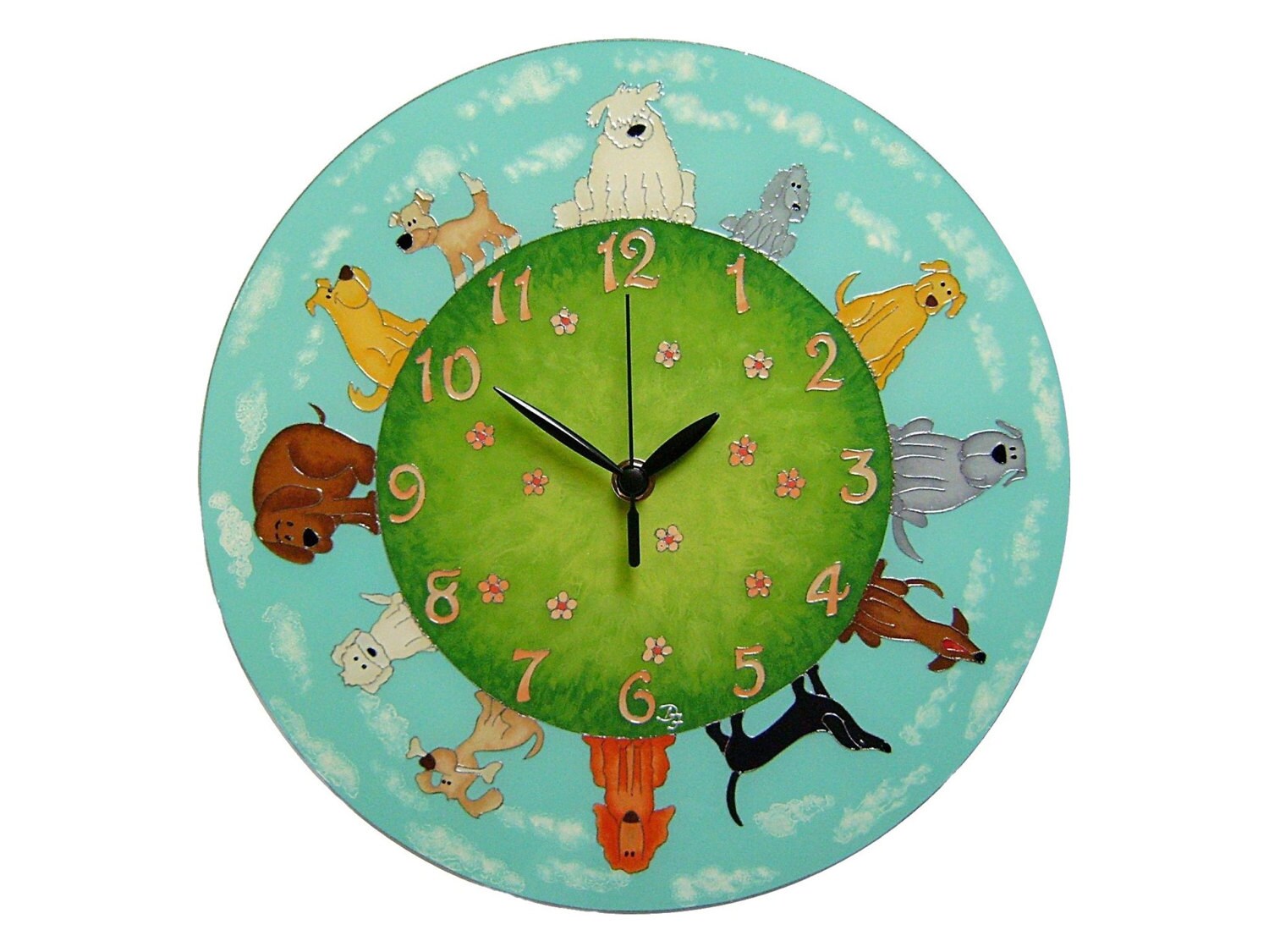 Dog Wall Clock Puppies Clock Dog Owner Funny Gift Dog Lover Etsy