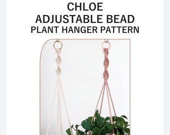 CHLOE Plant Hanger PATTERN and Knot Guide/ DIY/ Macrame Basics/ Learn To Macrame/ Handmade/ Plant Hanger, Macrame Pattern/ Tutorial