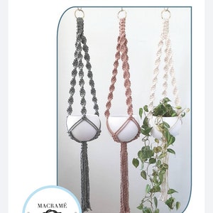 CHLOE Plant Hanger PATTERN and Knot Guide/ DIY/ Macrame Basics/ Learn To Macrame/ Handmade/ Plant Hanger, Macrame Pattern/ Tutorial image 4