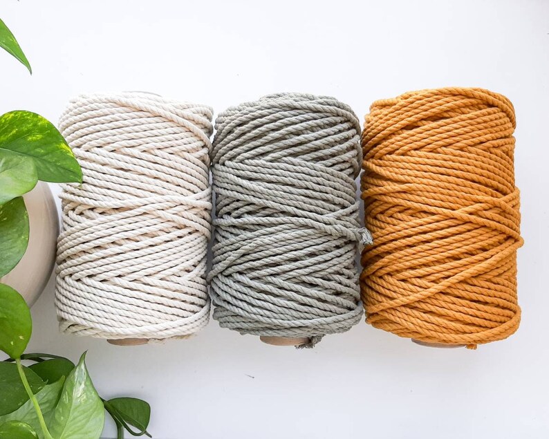 Macrame ROPE/ 5mm ROPE Triple Ply Macrame Cord Macrame Etsy
