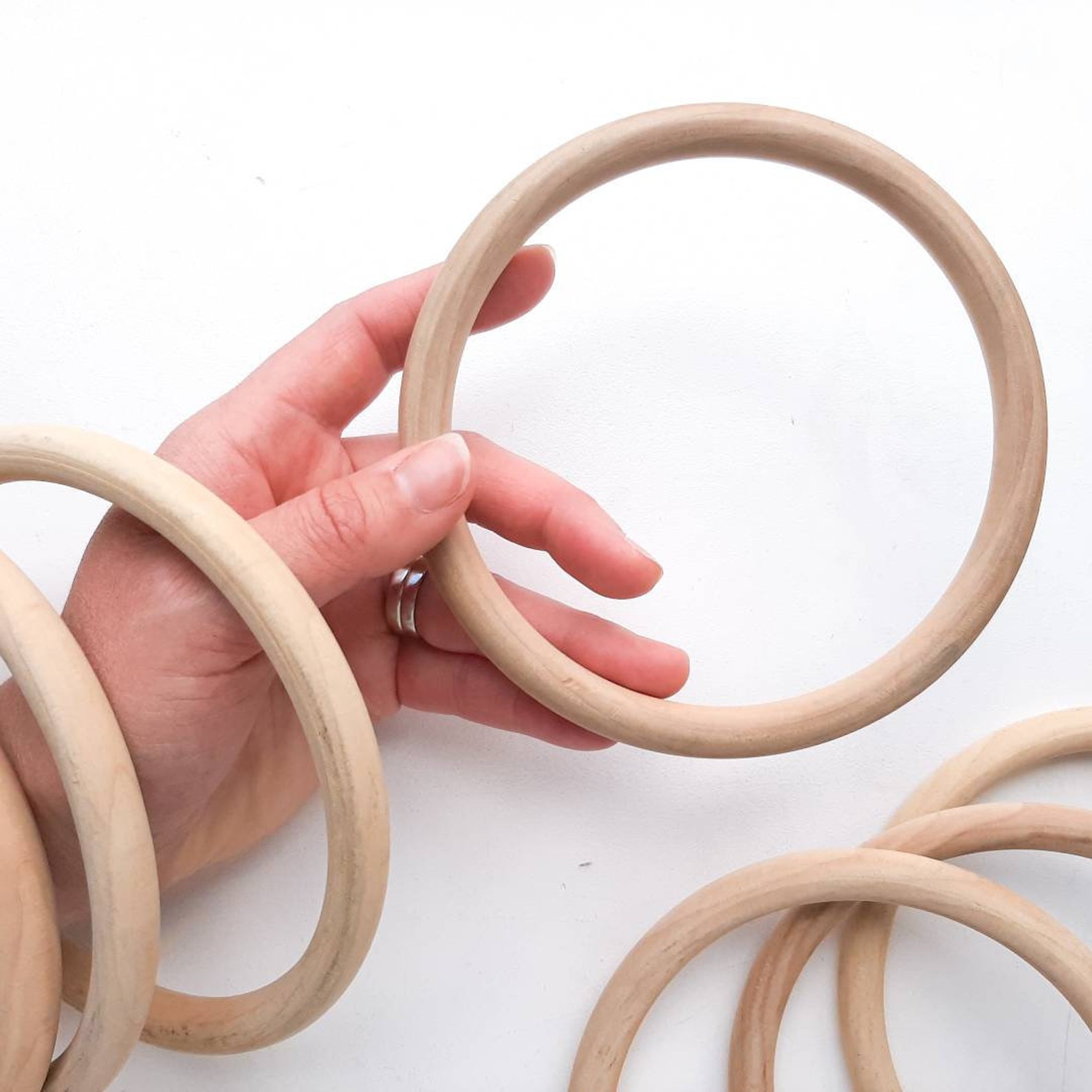 Wood Macrame or Weave Hoop/ XL wood hoop 150 mm macrame Etsy