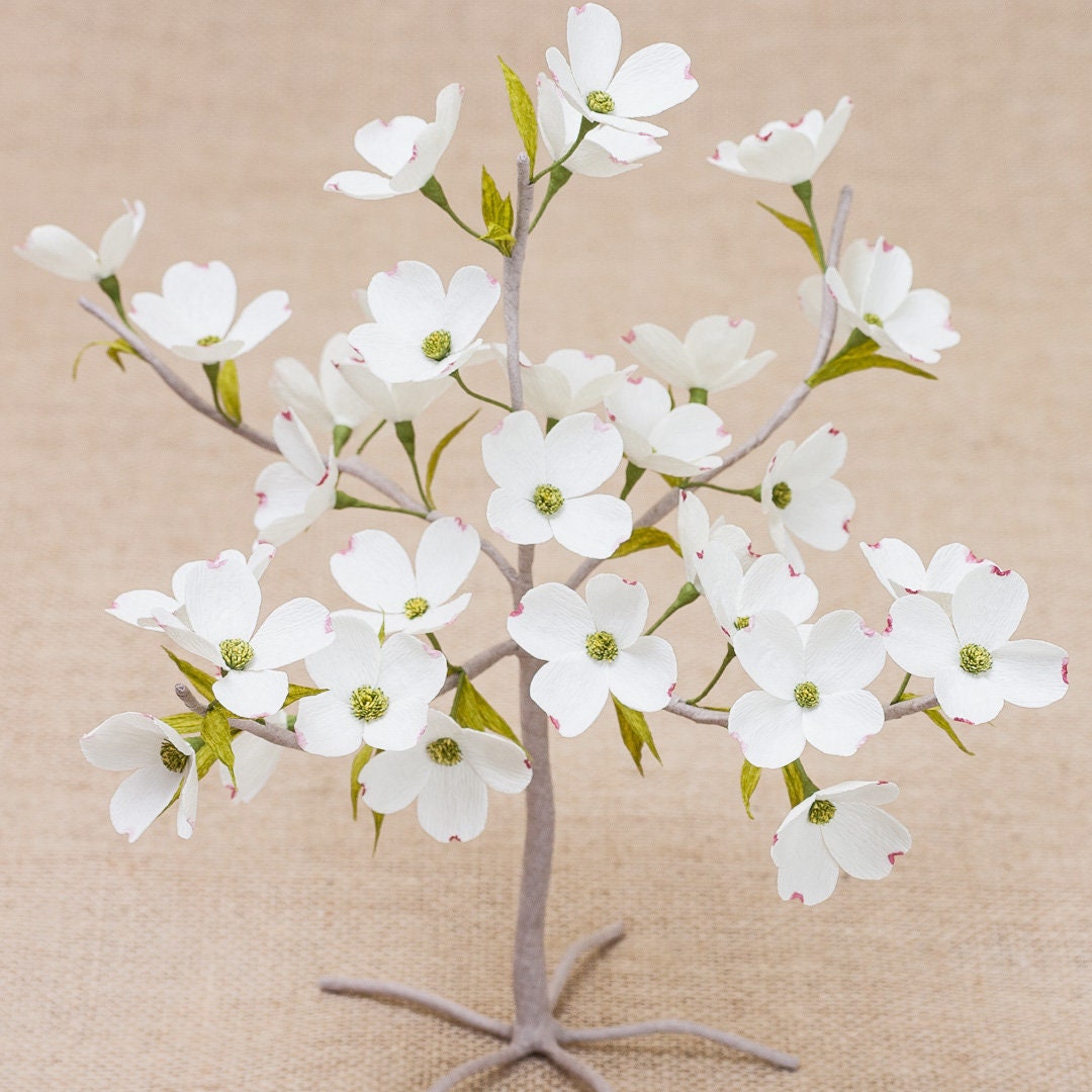 Bonsai Dogwood Paper Tree Crepe Paper Flowers Paper Etsy