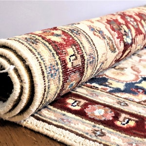 Real Hand knotted Handmade Pakistani Rug Persian Style Woolen and Silk Carpet - Single Knot image 6