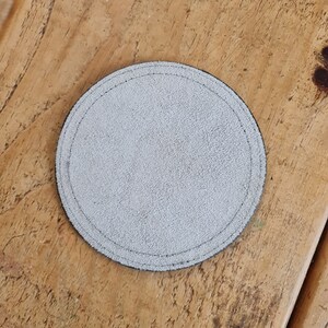 Cowhide Coaster Set, Handcrafted Real Genuine Hair-on Cowhide Leather Coaster set, Unique Western image 4