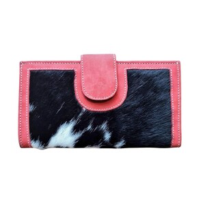 Cartera de damas / cosida a mano /bolso de cuero genuino de cuero de vaca /hecho a mano, regalo para ella