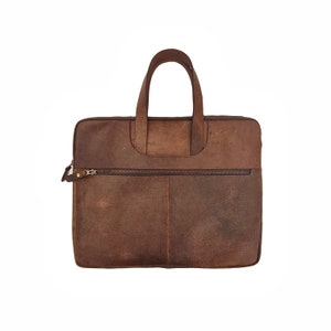 Sac de bureau en cuir pour homme, sac pour ordinateur portable Porte-documents pour ordinateur portable 14 pouces Sacs messagers de bureau