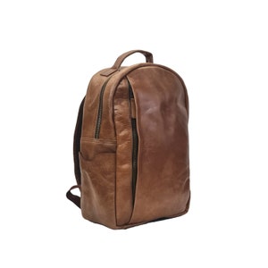 Sac à dos en cuir, sac à dos, sac à main d'école à bandoulière, bagage à main de voyage, salle de sport, sac unisexe, cadeau de livraison gratuite au Royaume-Uni - marron