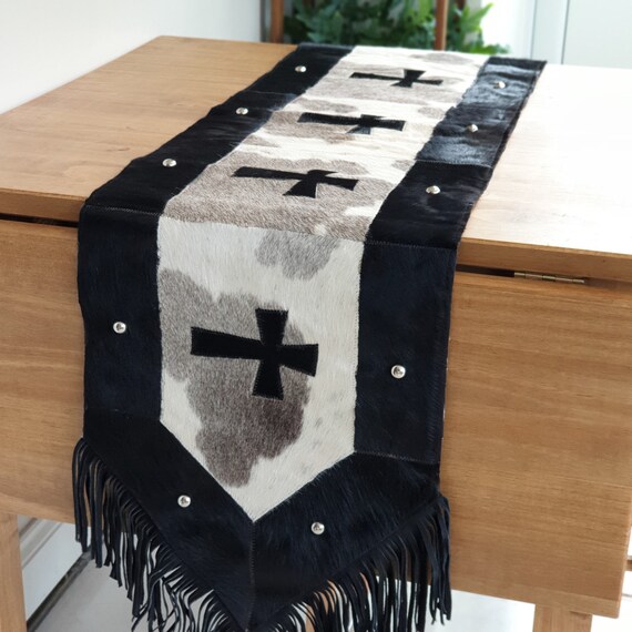 COWHIDE TABLE RUNNER Leather Table Runner Handmade Etsy Canada