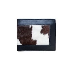 CARTERA DE CUERO DE VACA - Cartera de cuero delgada, Cartera plegable delgada, Cartera para hombre, Cartera hecha a mano, Regalo para novio, Regalo de aniversario para él