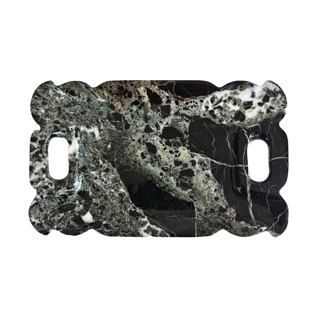 Marble Decorative Tray Rectangular Shape Onyx Stone Tray Styling Tray