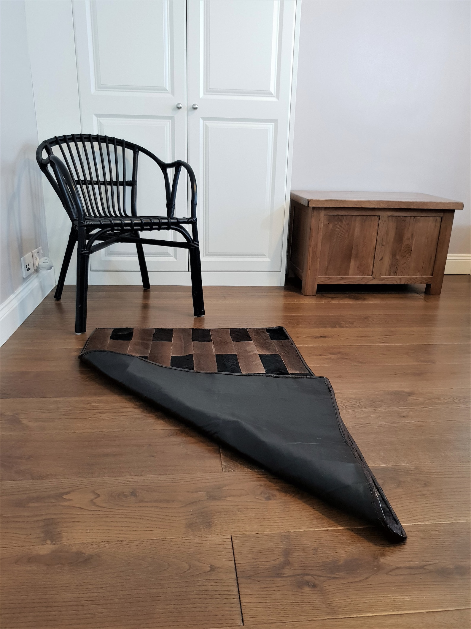 PATCHWORK COWHIDE RUG Hairon Fur Leather Rug Round Cowhide Etsy UK