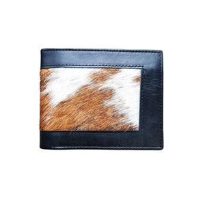 CARTERA DE CUERO DE VACA - Cartera de cuero delgada, Cartera plegable delgada, Cartera para hombre, Cartera hecha a mano, Regalo para novio, Regalo de aniversario para él