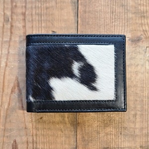 CARTERA DE CUERO DE VACA - Cartera de cuero delgada, Cartera plegable delgada, Cartera para hombre, Cartera hecha a mano, Regalo para novio, Regalo de aniversario para él