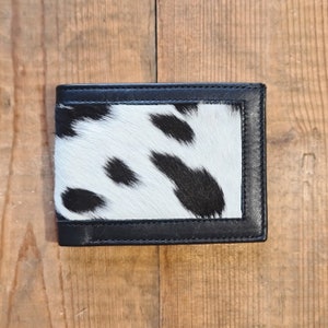 CARTERA DE CUERO DE VACA - Cartera de cuero delgada, Cartera plegable delgada, Cartera para hombre, Cartera hecha a mano, Regalo para novio, Regalo de aniversario para él