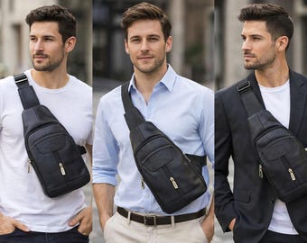 Handgefertigte Leder Umhängetasche aus echtem Rindsleder mit rustikaler Eleganz und Boho-Charme