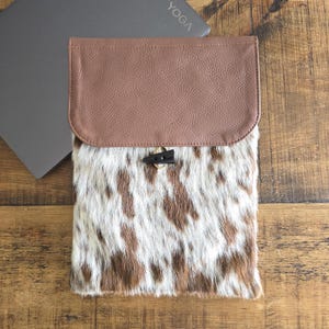 Cowhide hair-on leather Laptop & Tablet Case for Apple Ipad, Samsung Galaxy Tab, Kindle