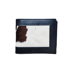 CARTERA DE CUERO DE VACA - Cartera de cuero delgada, Cartera plegable delgada, Cartera para hombre, Cartera hecha a mano, Regalo para novio, Regalo de aniversario para él