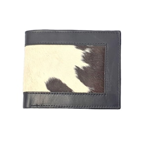 CARTERA DE CUERO DE VACA - Cartera de cuero delgada, Cartera plegable delgada, Cartera para hombre, Cartera hecha a mano, Regalo para novio, Regalo de aniversario para él