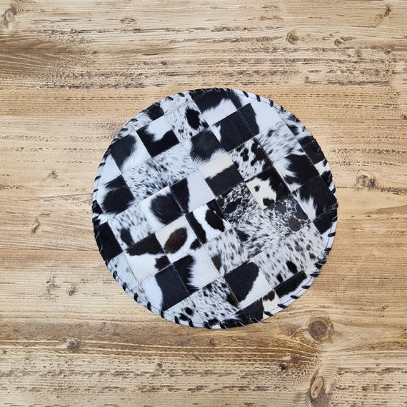 Cowhide Placemat Premium Quality Genuine Hairon Cowhide Etsy