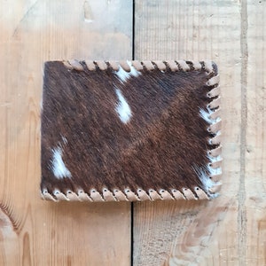 CARTERA DE CUERO DE VACA - Cartera de cuero delgada, Cartera plegable delgada, Cartera para hombre, Cartera hecha a mano, Regalo para novio, Regalo de aniversario para él