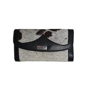 Cartera de mujer / Cosida a mano / Monedero de cuero genuino de vaca / Hecho a mano con seguridad RIFD, regalo para ella