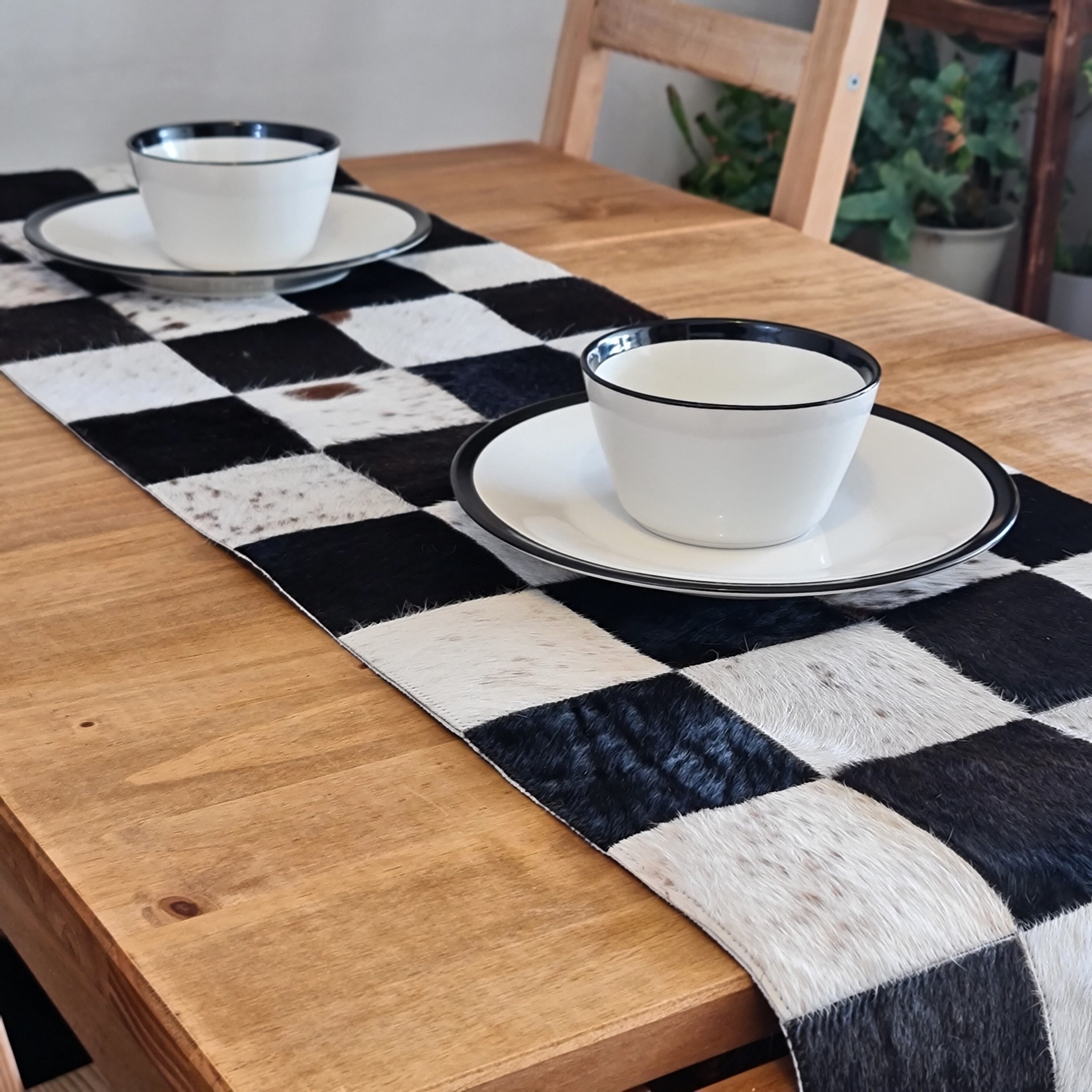 COWHIDE TABLE RUNNER Leather Table Runner Handmade Etsy Canada