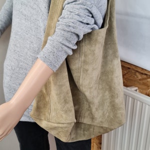 Bolso de cuero de vaca - Calidad premium cosido a mano, producto de cuero de vaca 100% genuino, bolso de mano, bolso de oficina, regalo para ella