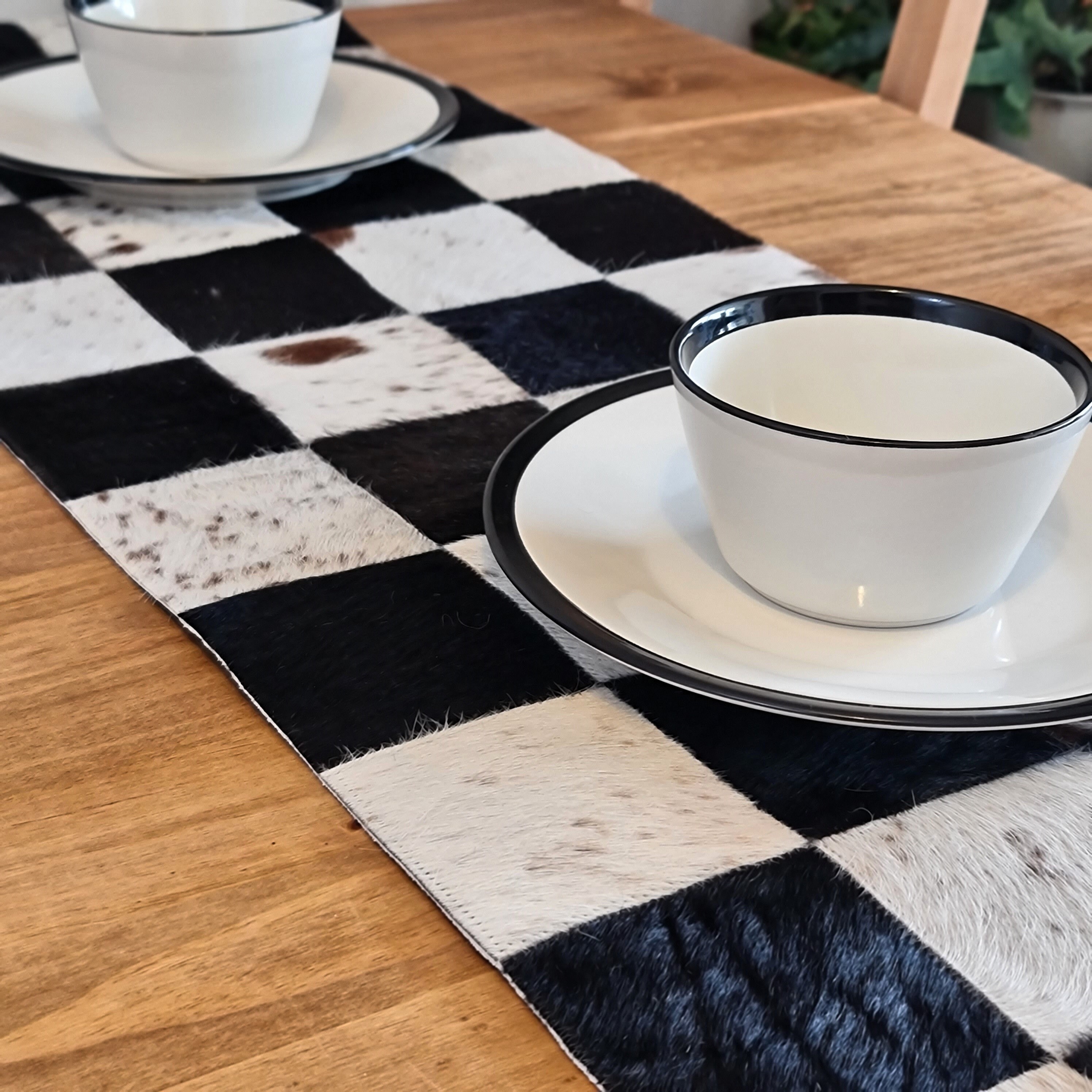 COWHIDE TABLE RUNNER Leather Table Runner Handmade Etsy Canada