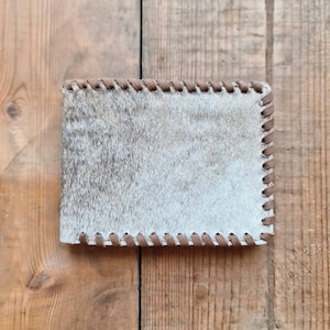 CARTERA DE CUERO DE VACA - Cartera de cuero delgada, Cartera plegable delgada, Cartera para hombre, Cartera hecha a mano, Regalo para novio, Regalo de aniversario para él