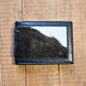 CARTERA DE CUERO DE VACA - Cartera de cuero delgada, Cartera plegable delgada, Cartera para hombre, Cartera hecha a mano, Regalo para novio, Regalo de aniversario para él