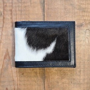 CARTERA DE CUERO DE VACA - Cartera de cuero delgada, Cartera plegable delgada, Cartera para hombre, Cartera hecha a mano, Regalo para novio, Regalo de aniversario para él