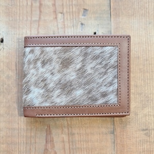 CARTERA DE CUERO DE VACA - Cartera de cuero delgada, Cartera plegable delgada, Cartera para hombre, Cartera hecha a mano, Regalo para novio, Regalo de aniversario para él