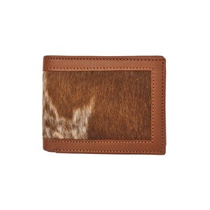 CARTERA DE CUERO DE VACA - Cartera de cuero delgada, Cartera plegable delgada, Cartera para hombre, Cartera hecha a mano, Regalo para novio, Regalo de aniversario para él