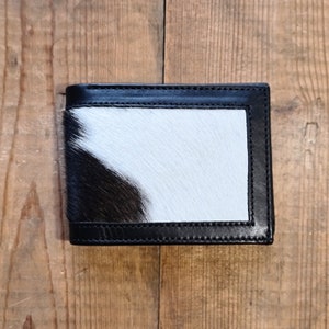 CARTERA DE CUERO DE VACA - Cartera de cuero delgada, Cartera plegable delgada, Cartera para hombre, Cartera hecha a mano, Regalo para novio, Regalo de aniversario para él