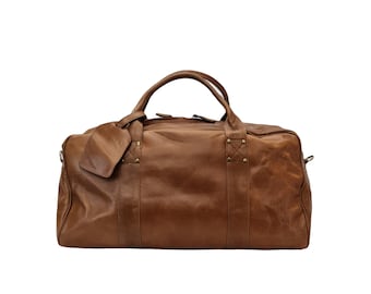 Leather Duffle Bag, holdall Men's Leather, Weekend, Travel, Gym, overnight  duffel bag, Men Gift