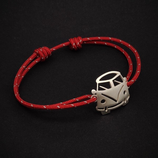 Pulsera furgoneta vw t1. Pulsera furgoneta de plata para los amantes de esta filosofía de vida. Más joyería de montaña en outdoorjewels.com