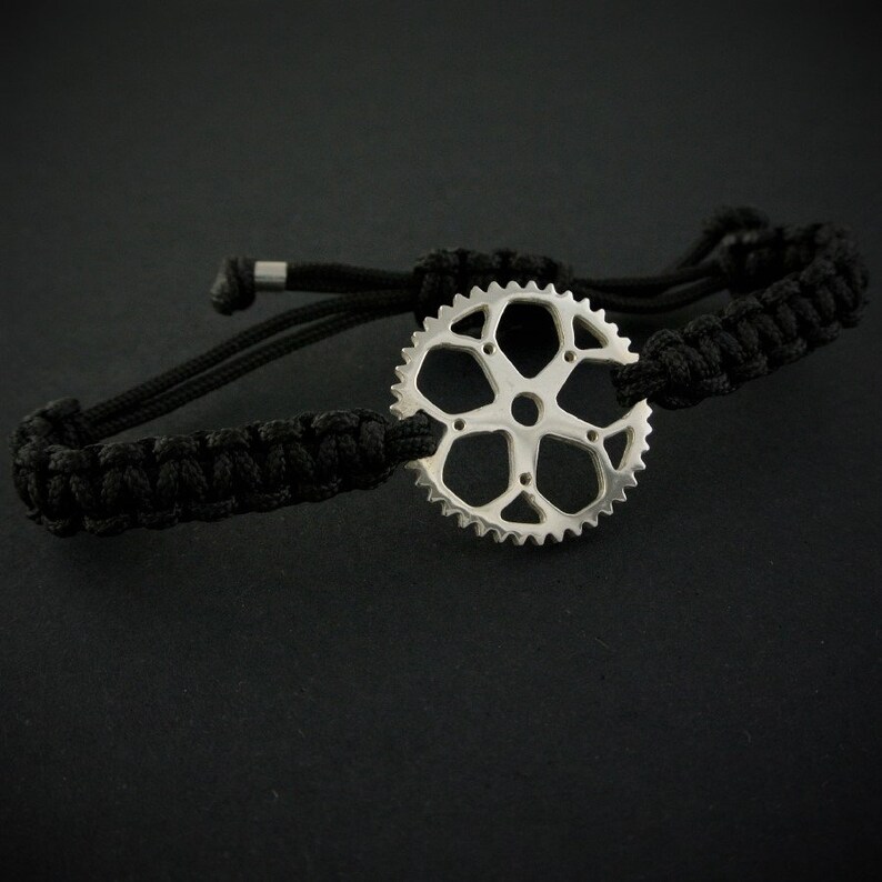 Bike chain ring bracelet PORTILLON Cycling jewelry by outdoorjewels.com