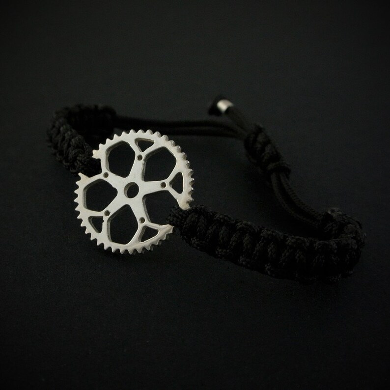 Bike chain ring bracelet PORTILLON Cycling jewelry by outdoorjewels.com