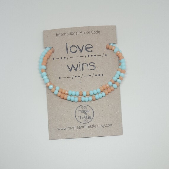 LGBTQ Love Wins Morse Code Moments Bracelet