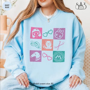 DMATMOOBIL Checkers, Dramione Shirt Sweater Crewneck Sweatshirt Pullover, Subtle Fanfic Lovers Merch, Fanfiction Gift, Funny Crookshanks Baby Blue