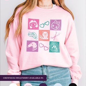 DMATMOOBIL Checkers, Dramione Shirt Sweater Crewneck Sweatshirt Pullover, Subtle Fanfic Lovers Merch, Fanfiction Gift, Funny Crookshanks Baby Pink